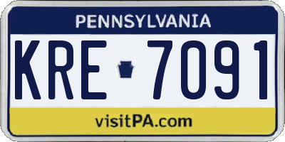 PA license plate KRE7091