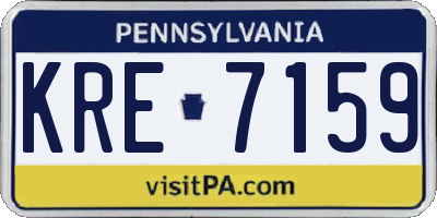 PA license plate KRE7159