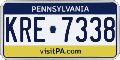 PA license plate KRE7338