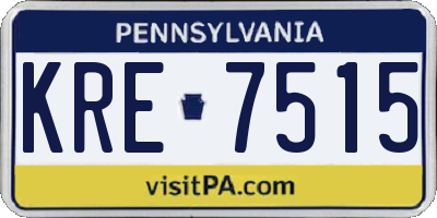 PA license plate KRE7515