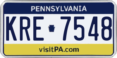 PA license plate KRE7548