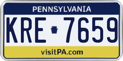 PA license plate KRE7659