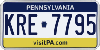 PA license plate KRE7795