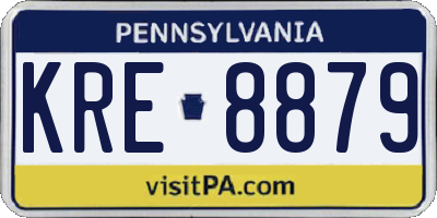 PA license plate KRE8879