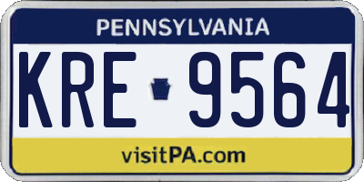 PA license plate KRE9564