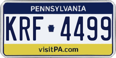 PA license plate KRF4499