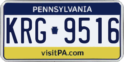 PA license plate KRG9516