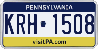 PA license plate KRH1508