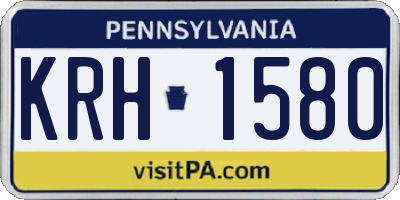PA license plate KRH1580