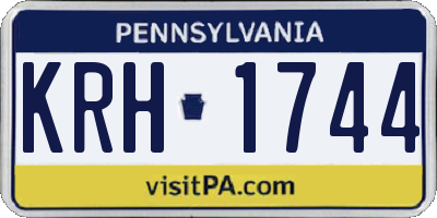 PA license plate KRH1744