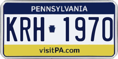 PA license plate KRH1970