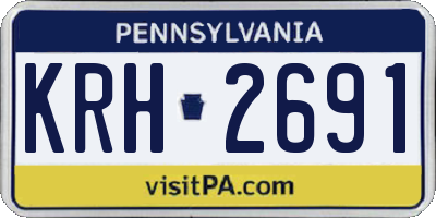 PA license plate KRH2691