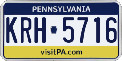 PA license plate KRH5716