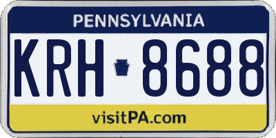 PA license plate KRH8688