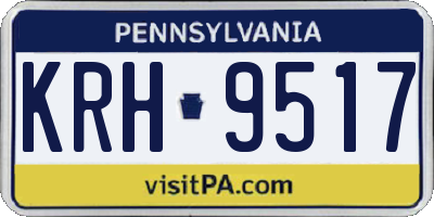 PA license plate KRH9517