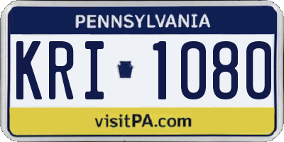 PA license plate KRI1080