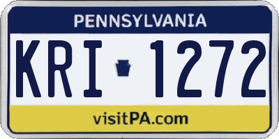PA license plate KRI1272