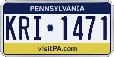 PA license plate KRI1471