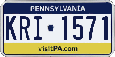 PA license plate KRI1571