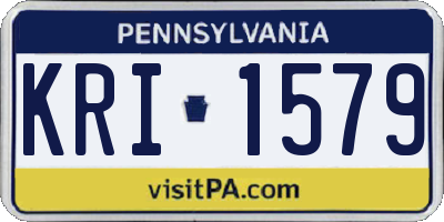 PA license plate KRI1579