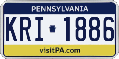 PA license plate KRI1886