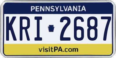 PA license plate KRI2687