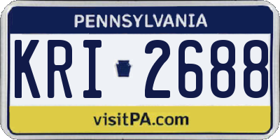 PA license plate KRI2688