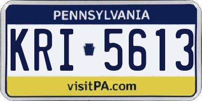 PA license plate KRI5613