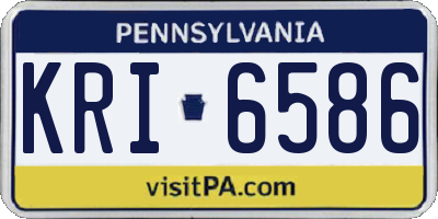 PA license plate KRI6586
