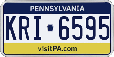 PA license plate KRI6595