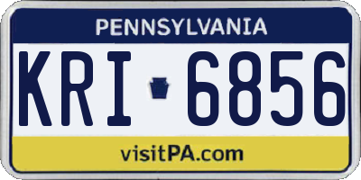 PA license plate KRI6856