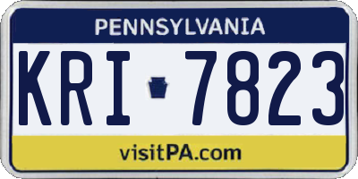 PA license plate KRI7823