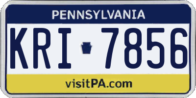 PA license plate KRI7856