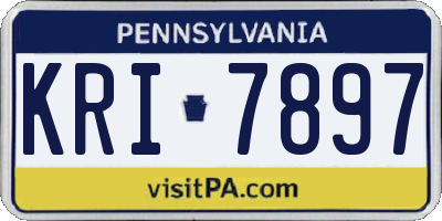 PA license plate KRI7897