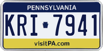 PA license plate KRI7941