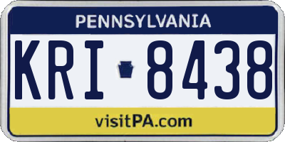 PA license plate KRI8438