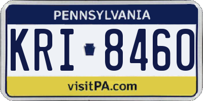 PA license plate KRI8460