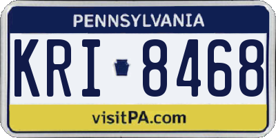 PA license plate KRI8468