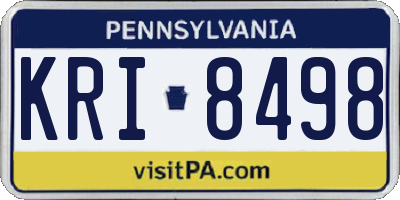 PA license plate KRI8498