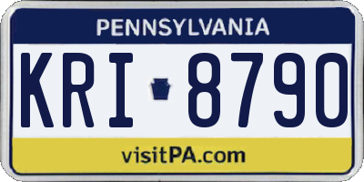 PA license plate KRI8790