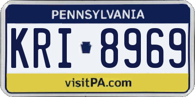 PA license plate KRI8969