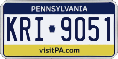 PA license plate KRI9051