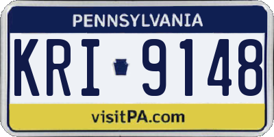 PA license plate KRI9148