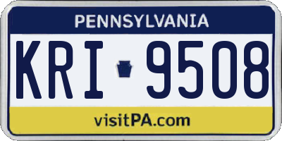PA license plate KRI9508