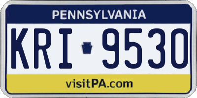 PA license plate KRI9530