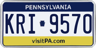 PA license plate KRI9570