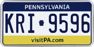 PA license plate KRI9596