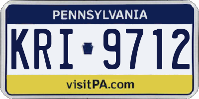 PA license plate KRI9712