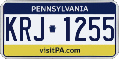 PA license plate KRJ1255
