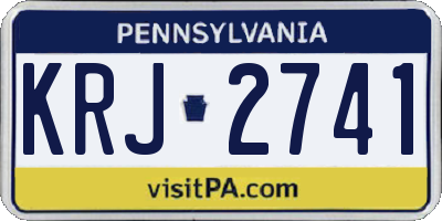 PA license plate KRJ2741